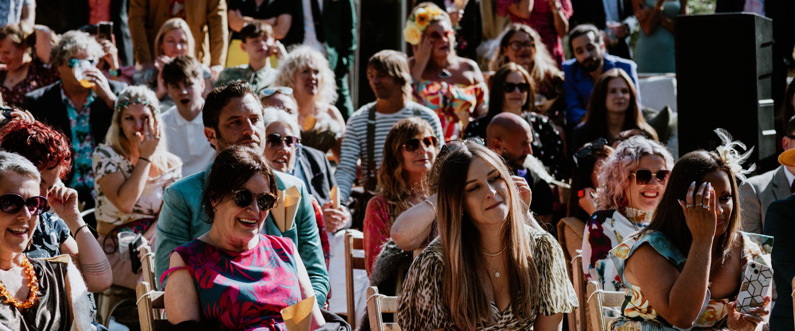 Wedding guests at outdoor wedding in Brighton, ceremony led by Julie Hall Hall celebrant